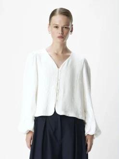 OBJECT Skjortor|Toppar*KRINKLAD SKJORTA White