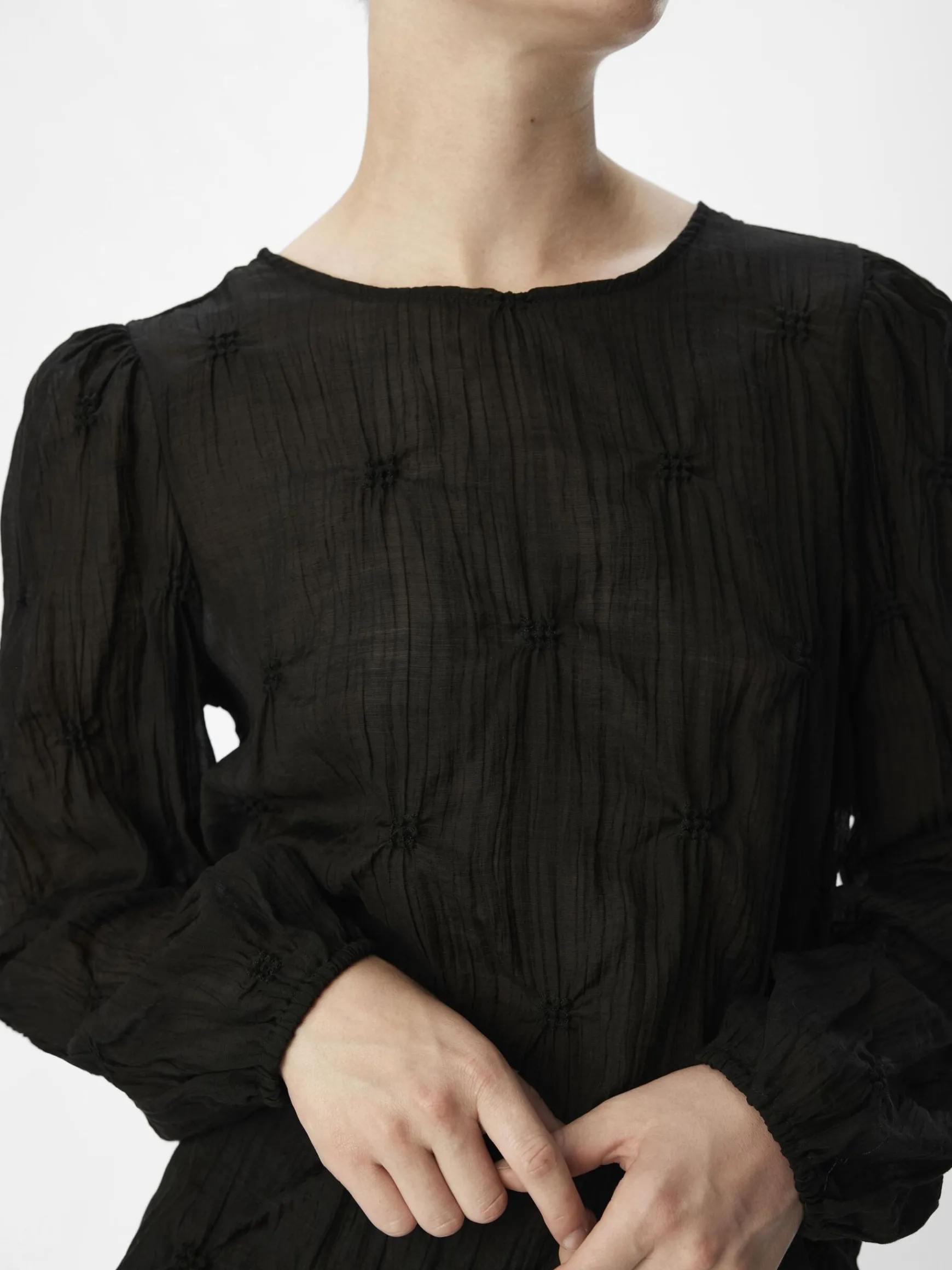 OBJECT Skjortor|Toppar*KRINKLAD TOPP Black
