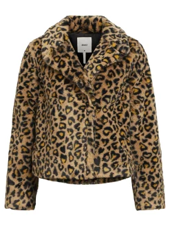 OBJECT Ytterkläder*LEOPARDMÖNSTRADE JACKA Humus