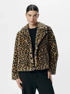 OBJECT Ytterkläder*LEOPARDMÖNSTRADE JACKA Humus