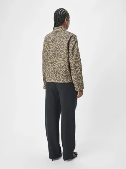 OBJECT Ytterkläder*LEOPARDMÖNSTRADE JEANSJACKA Incense