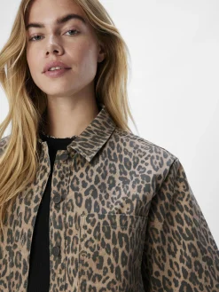 OBJECT Skjortor|Toppar*LEOPARDMÖNSTRADE SKJORTA Incense