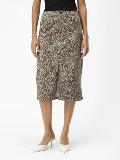 OBJECT Kjolar*LEOPARDTRYCK JEANSKJOL Incense