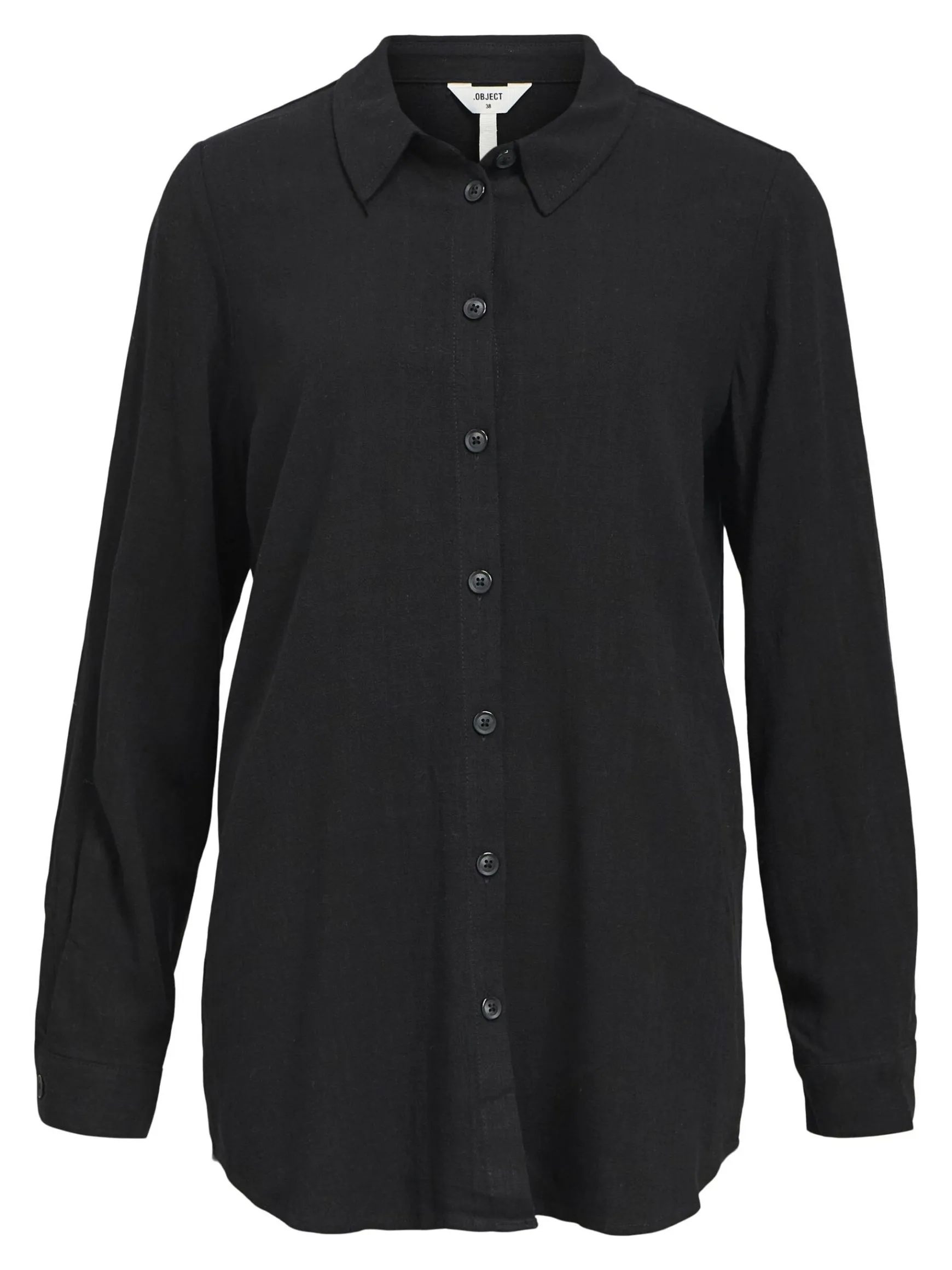 OBJECT Skjortor|Toppar*LINNEBLANDNING SKJORTA Black