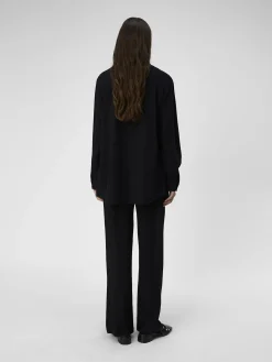 OBJECT Skjortor|Toppar*LINNEBLANDNING SKJORTA Black