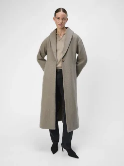 OBJECT Ytterkläder*LÅNG KAPPA Desert Taupe