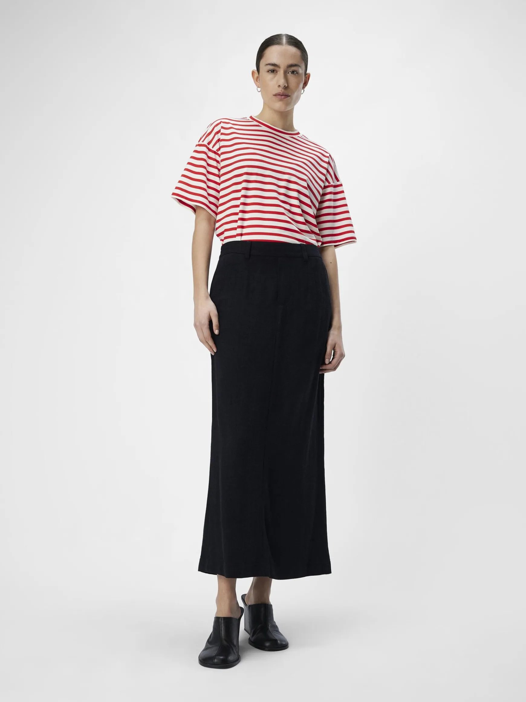 OBJECT Basic|Kjolar*LÅNG PENNKJOL Black