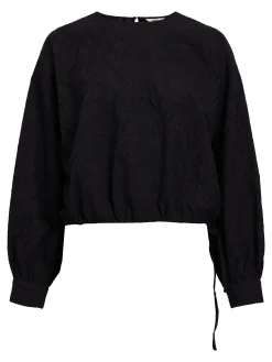 OBJECT Skjortor|Toppar*LÅNGÄRMAD BESKUREN TOPP Black