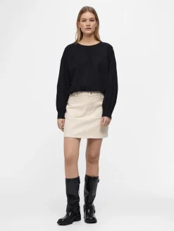 OBJECT Skjortor|Toppar*LÅNGÄRMAD BESKUREN TOPP Black