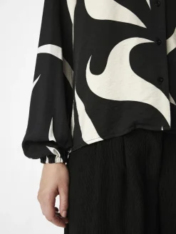 OBJECT Toppar*LÅNGÄRMAD BLUS Black