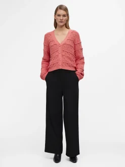 OBJECT Cardigans*LÅNGÄRMAD STICKAD KOFTA Georgia Peach