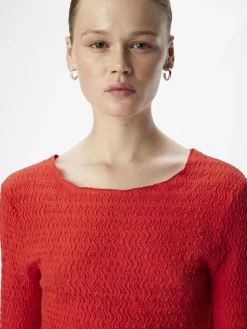 OBJECT Toppar*LÅNGÄRMAD TOPP Flame Scarlet