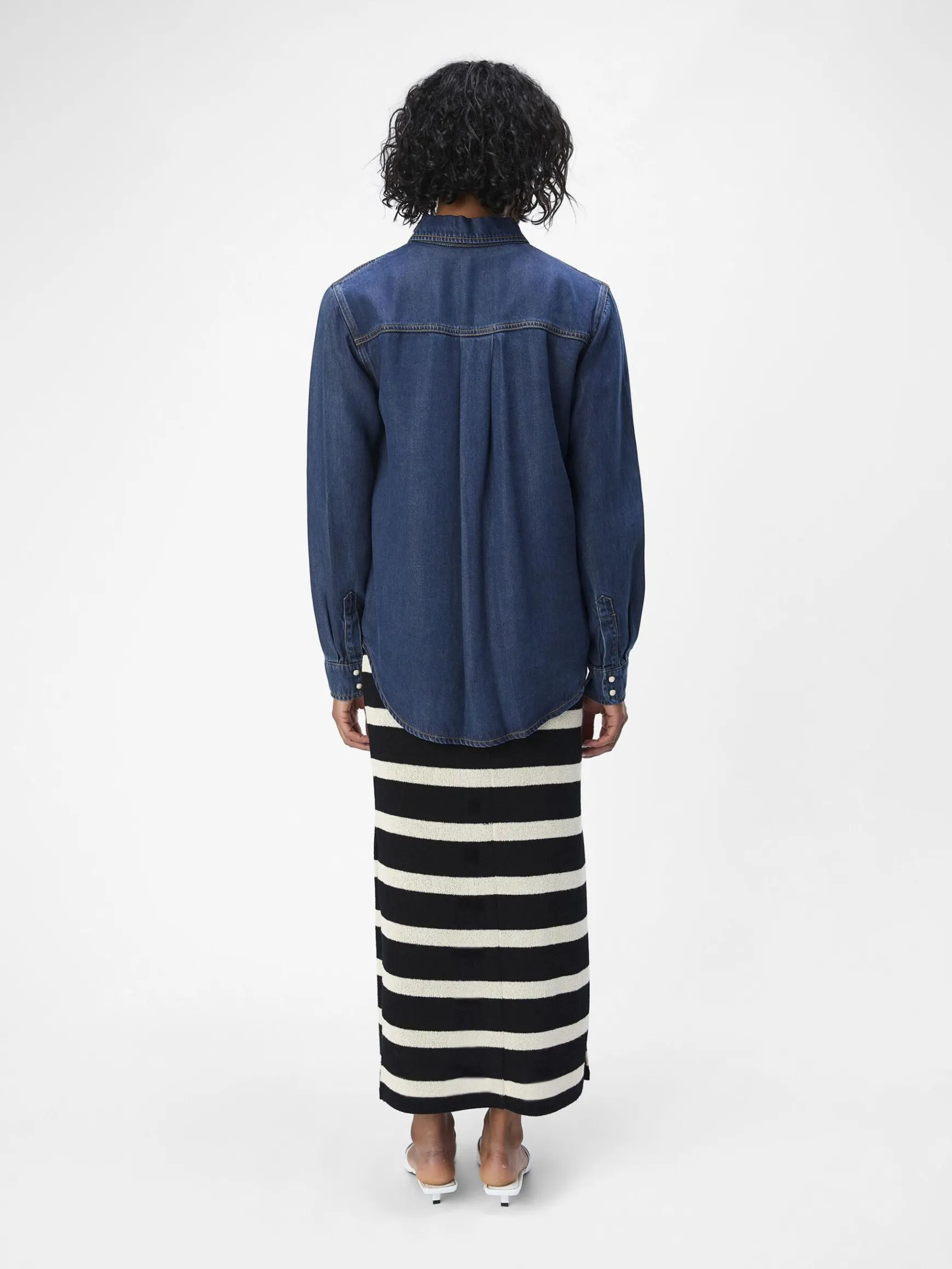 OBJECT Skjortor|Toppar*LÖS PASSFORM JEANSSKJORTA Dark Blue Denim