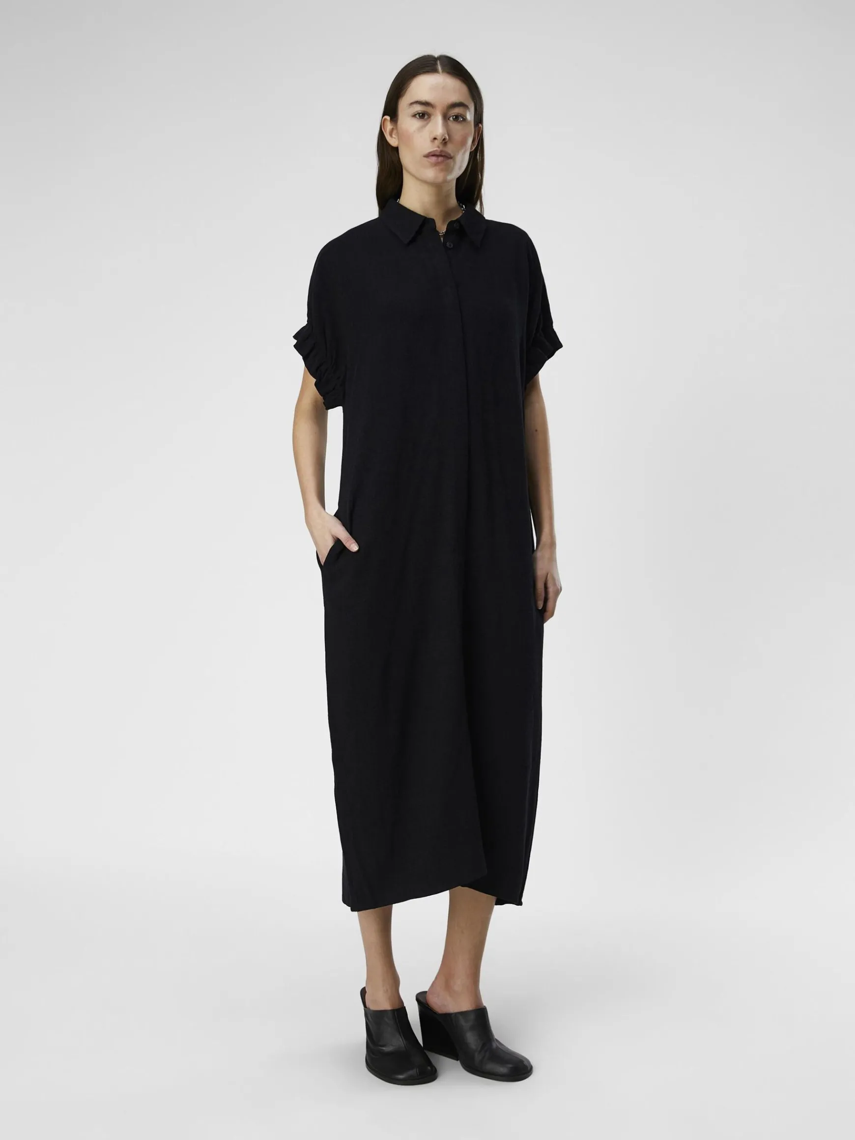OBJECT Klänningar*MAXI SKJORTKLÄNNING Black