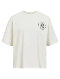 OBJECT Toppar*MED TRYCK T-SHIRT White Sand