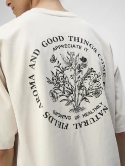 OBJECT Toppar*MED TRYCK T-SHIRT White Sand