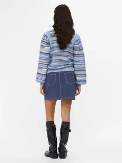 OBJECT Kjolar*NORMAL MIDJA MINIKJOL Dark Denim