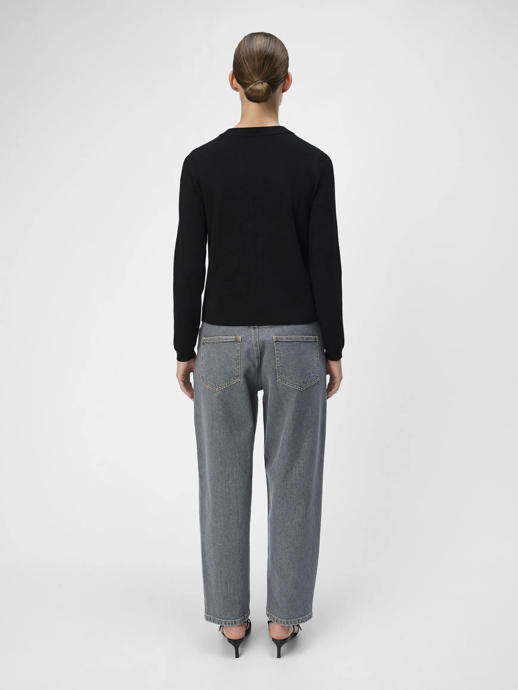 OBJECT Basic|Cardigans*OBJESTER STICKAD KOFTA Black
