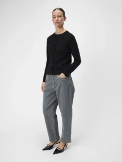 OBJECT Basic|Cardigans*OBJESTER STICKAD KOFTA Black
