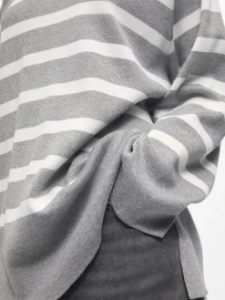 OBJECT Stickat*OBJESTER TRÖJA Light Grey Melange