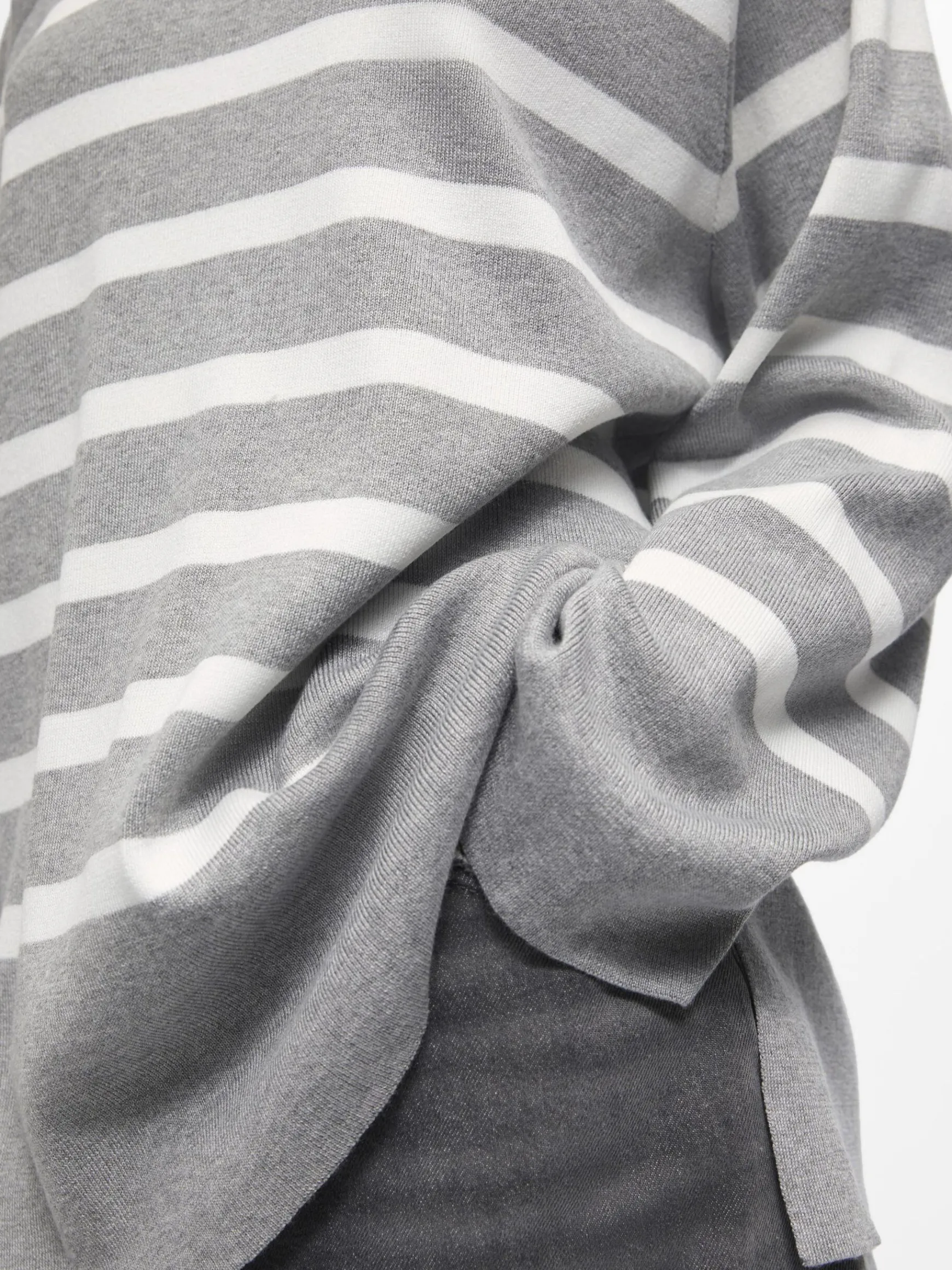 OBJECT Stickat*OBJESTER TRÖJA Light Grey Melange