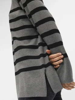 OBJECT Stickat*OBJESTER TRÖJA Medium Grey Melange