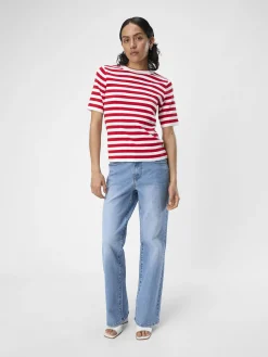 OBJECT Toppar|Stickat*OBJESTER T-SHIRT Cloud Dancer
