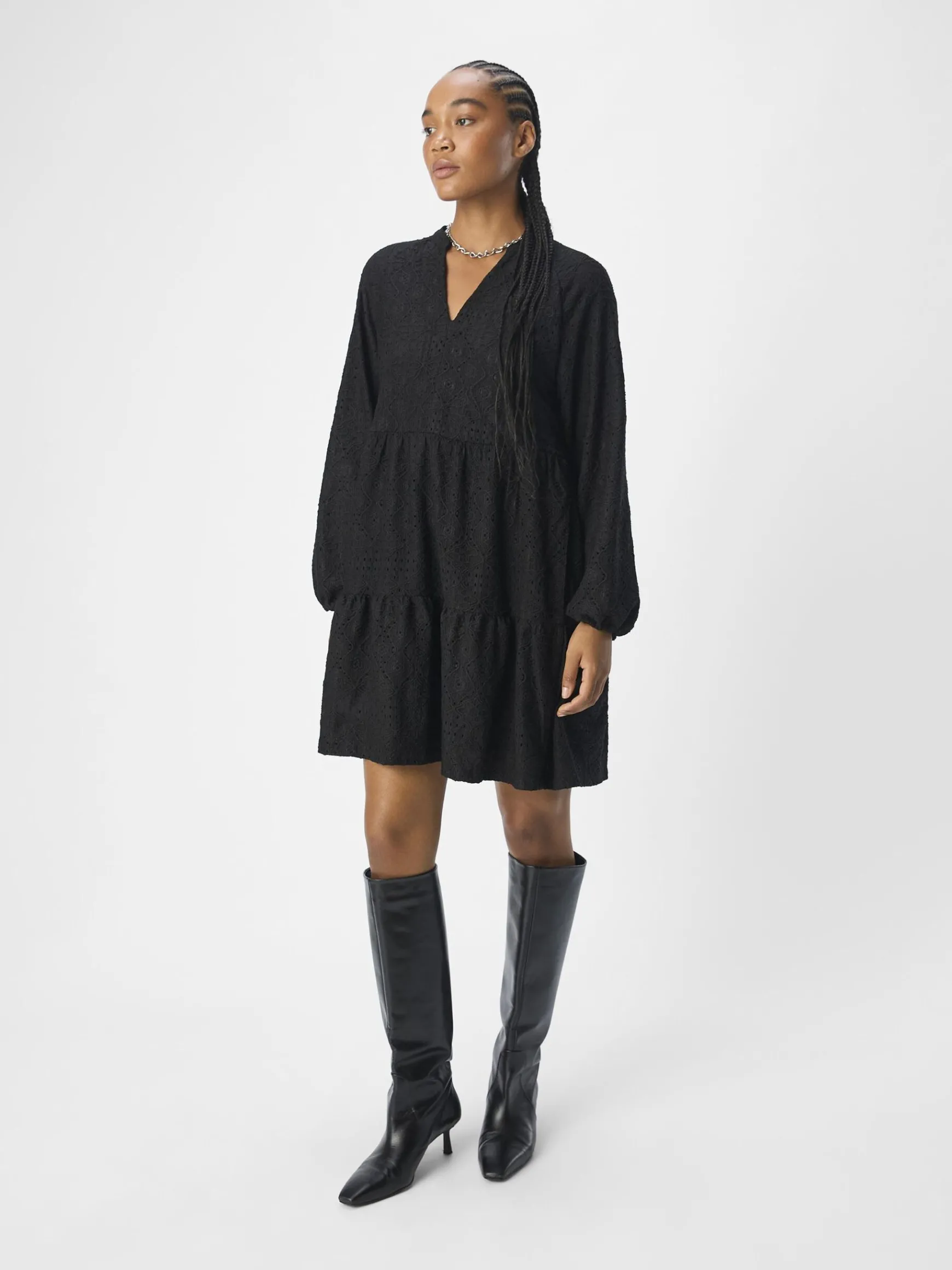 OBJECT Klänningar*OBJFEODORA KORT KLÄNNING Black