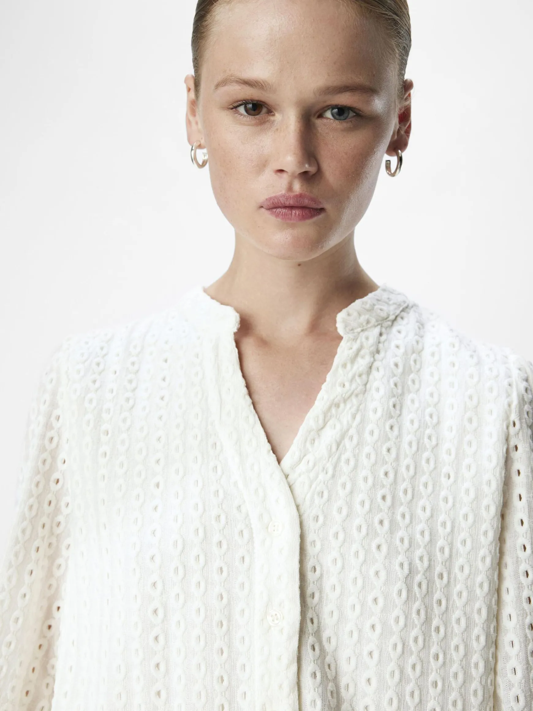 OBJECT Skjortor|Toppar*OBJFEODORA LÅNGÄRMAD SKJORTA White