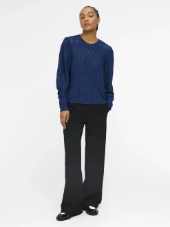 OBJECT Skjortor|Toppar*OBJFEODORA TOPP Estate Blue