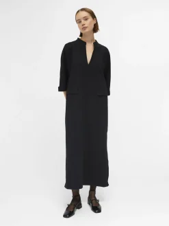 OBJECT Klänningar*OBJFLO MIDIKLÄNNING Black