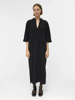 OBJECT Klänningar*OBJFLO MIDIKLÄNNING Black
