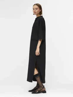 OBJECT Klänningar*OBJFLO MIDIKLÄNNING Black