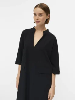 OBJECT Klänningar*OBJFLO MIDIKLÄNNING Black