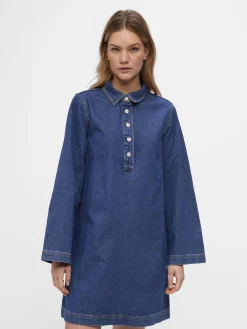 OBJECT Klänningar*OBJHARLOW JEANSKLÄNNING Medium Blue Denim