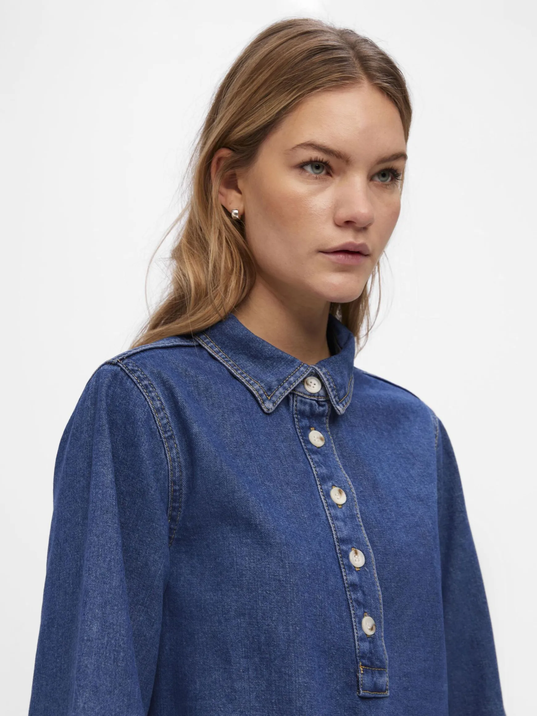 OBJECT Klänningar*OBJHARLOW JEANSKLÄNNING Medium Blue Denim