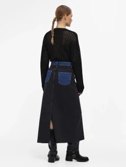 OBJECT Kjolar*OBJHARLOW MAXI JEANSKJOL Black Denim