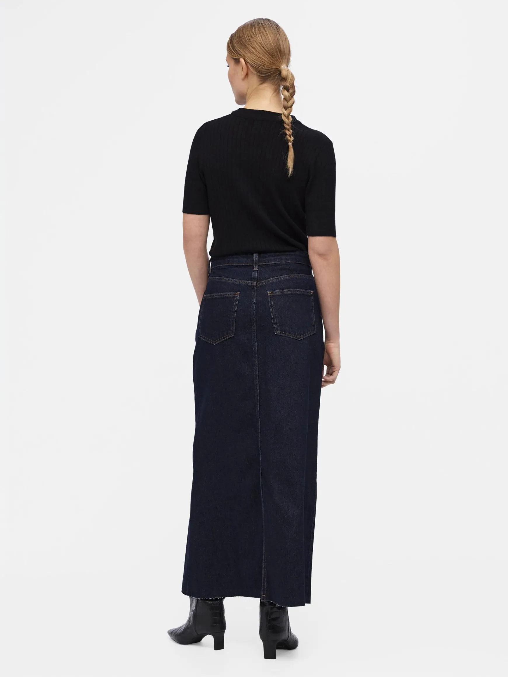 OBJECT Kjolar*OBJHARLOW MAXI JEANSKJOL Dark Blue Denim