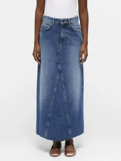 OBJECT Basic|Kjolar*OBJHARLOW MAXI JEANSKJOL Medium Blue Denim