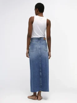 OBJECT Basic|Kjolar*OBJHARLOW MAXI JEANSKJOL Medium Blue Denim