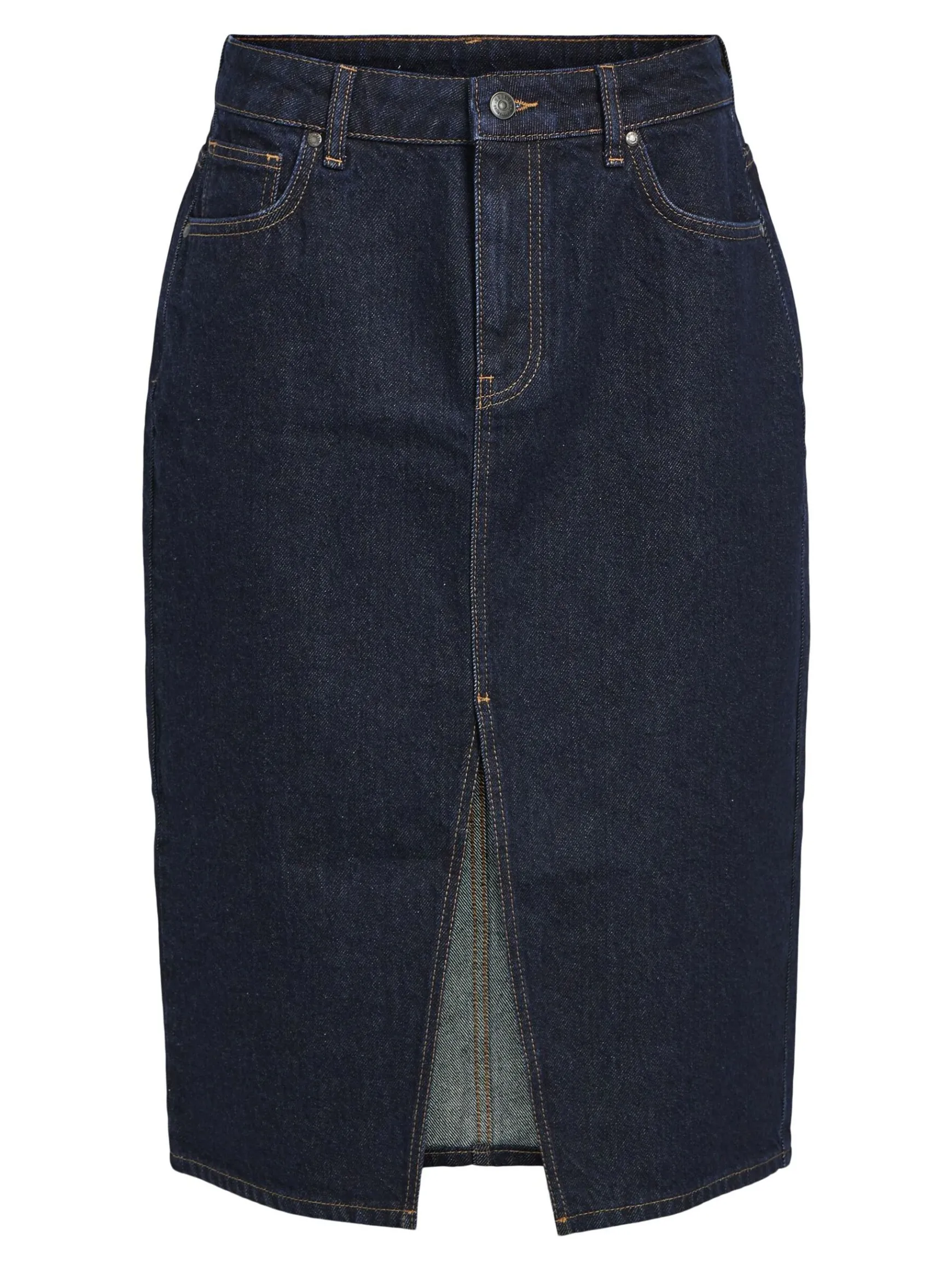 OBJECT Kjolar*OBJHARLOW MIDIKJOL Dark Blue Denim