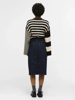 OBJECT Kjolar*OBJHARLOW MIDIKJOL Dark Blue Denim