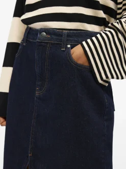 OBJECT Kjolar*OBJHARLOW MIDIKJOL Dark Blue Denim