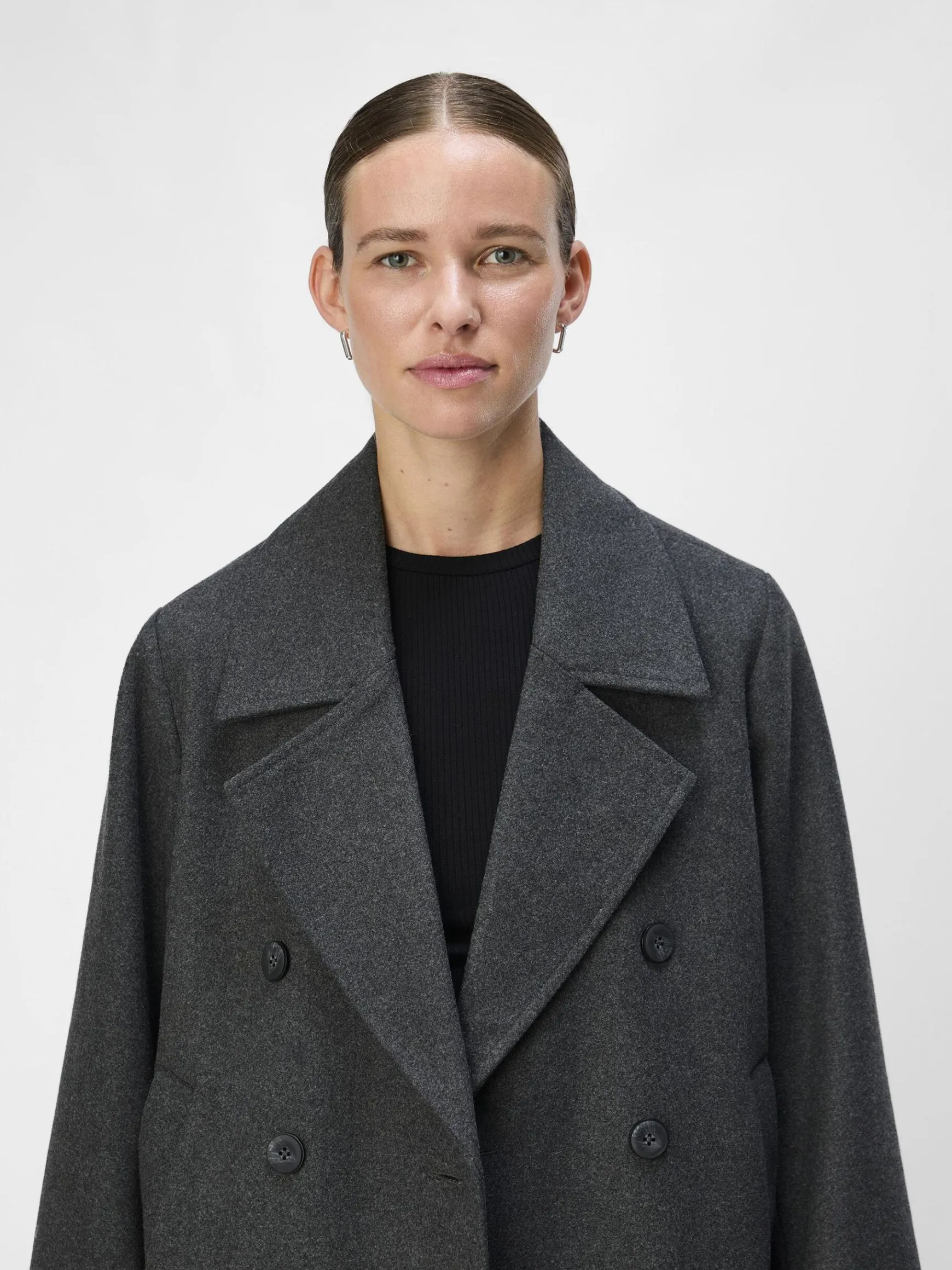 OBJECT Ytterkläder*OBJKEILY KORT JACKA Dark Grey Melange