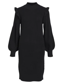 OBJECT Klänningar*OBJMALENA STICKAD KLÄNNING Black