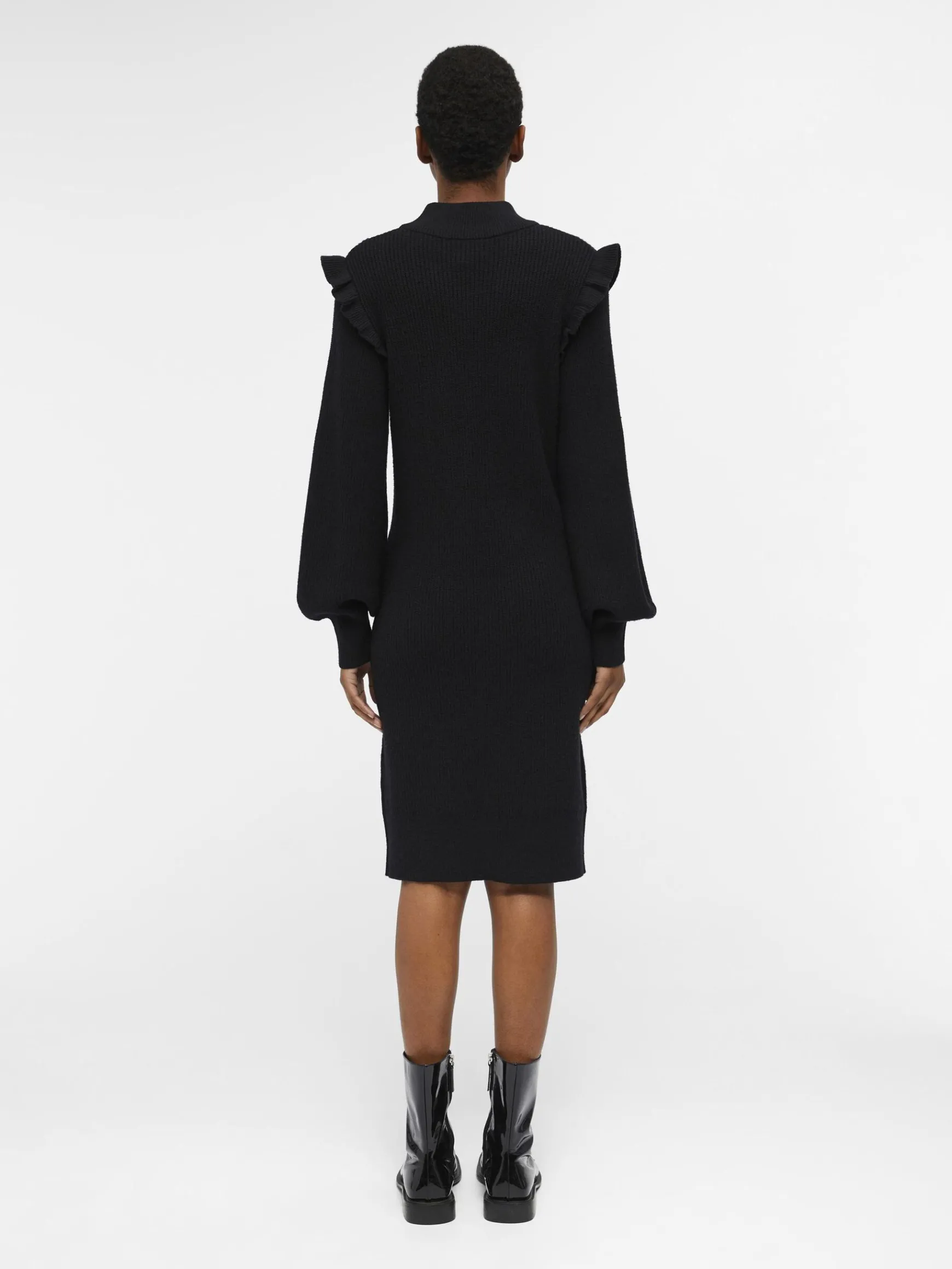 OBJECT Klänningar*OBJMALENA STICKAD KLÄNNING Black
