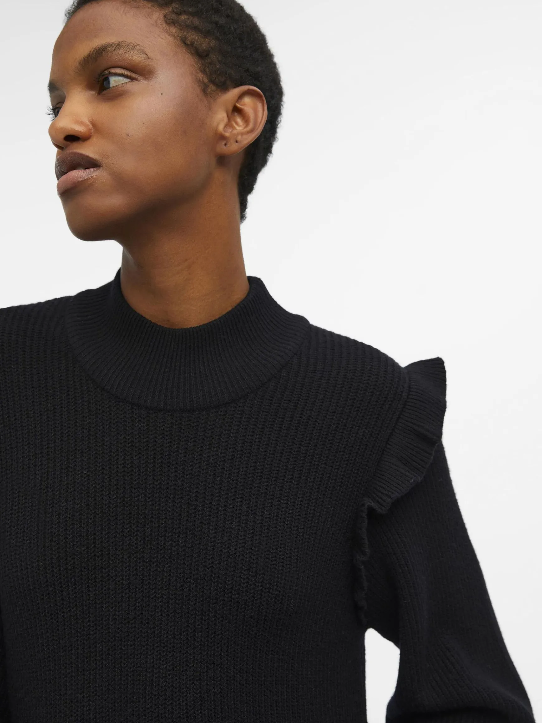 OBJECT Klänningar*OBJMALENA STICKAD KLÄNNING Black