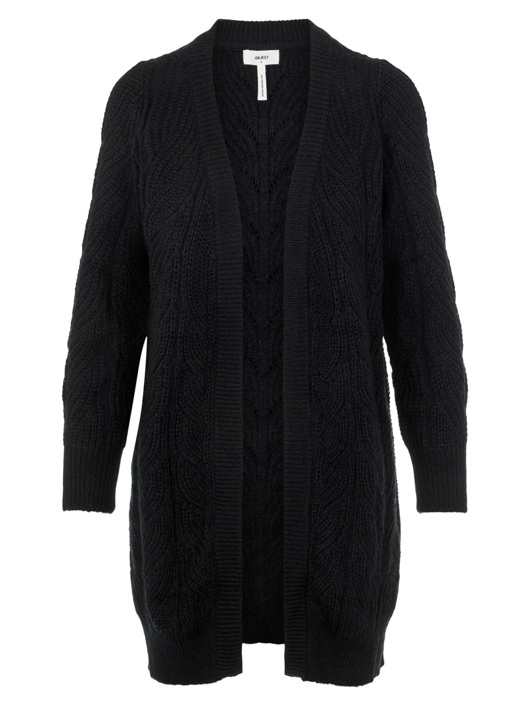 OBJECT Cardigans*OBJNOVA STELLA STICKAD KOFTA Black