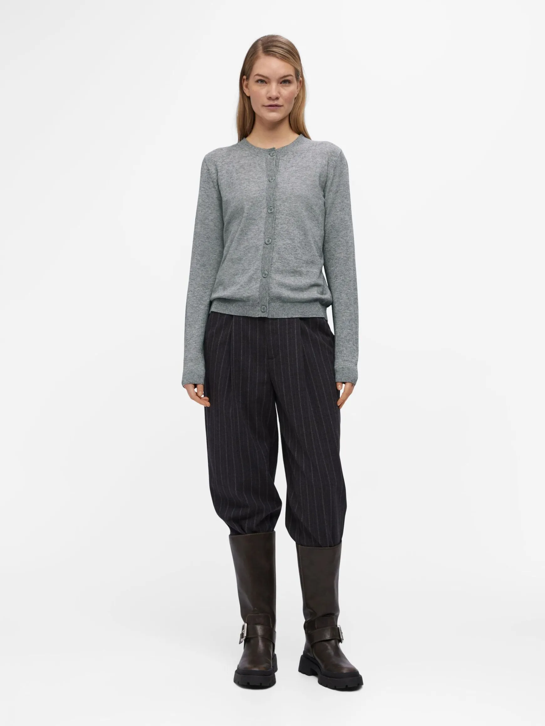 OBJECT Basic|Cardigans*OBJTHESS KOFTA Medium Grey Melange