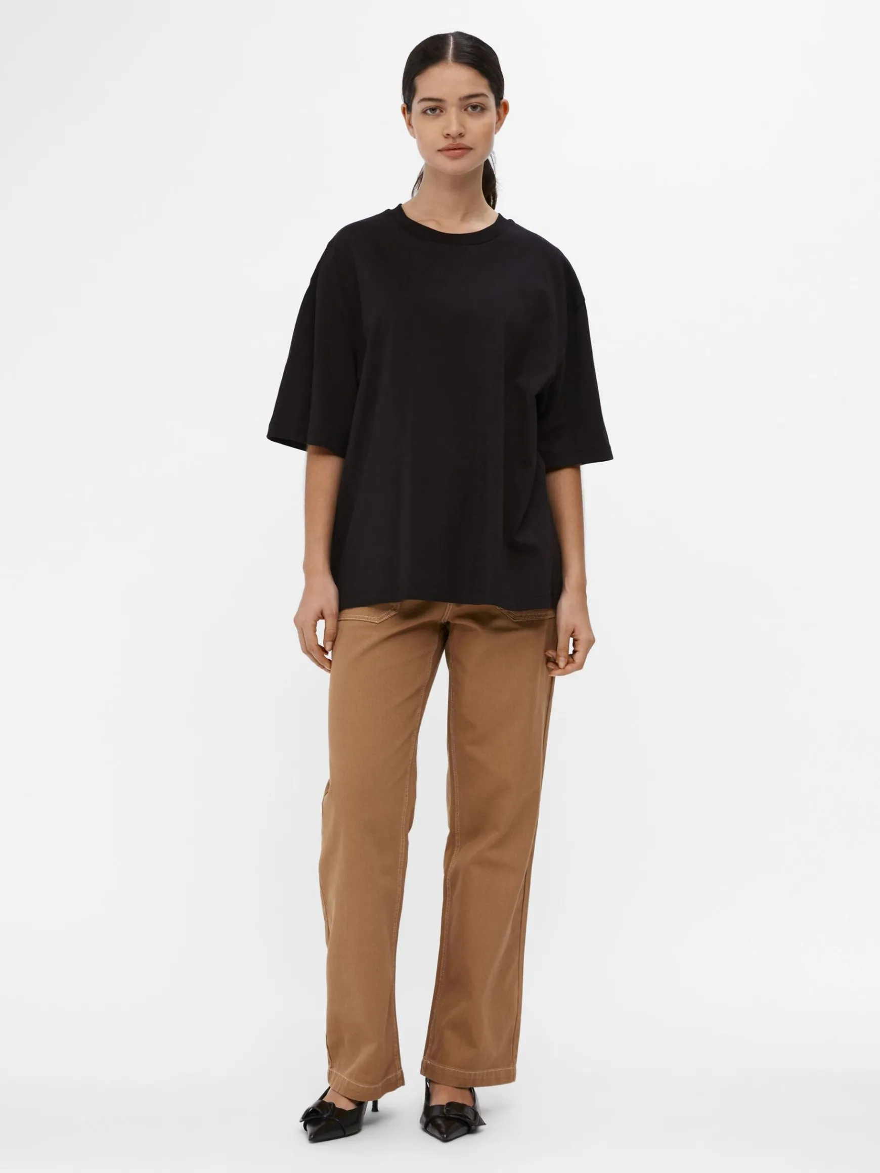 OBJECT Basic|Toppar*OVERSIZE FIT T-SHIRT Black